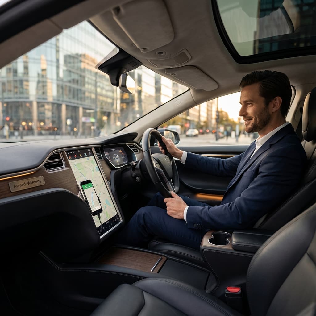 Chauffeur VTC Professionnel Ollin au volant